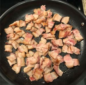 Sliced Bacon Cooking